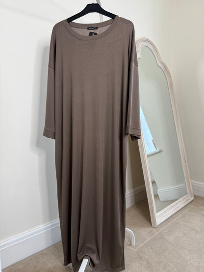 Summer Ribbed Dress - Grey