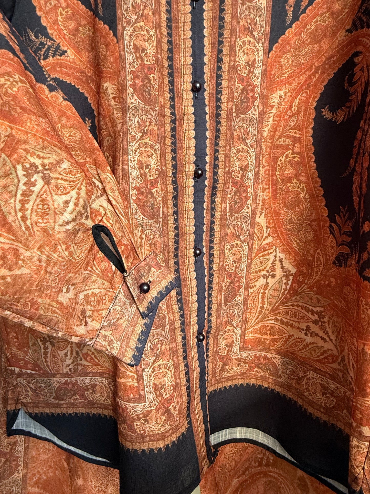 Amaya Black Paisley Linen Co ord set