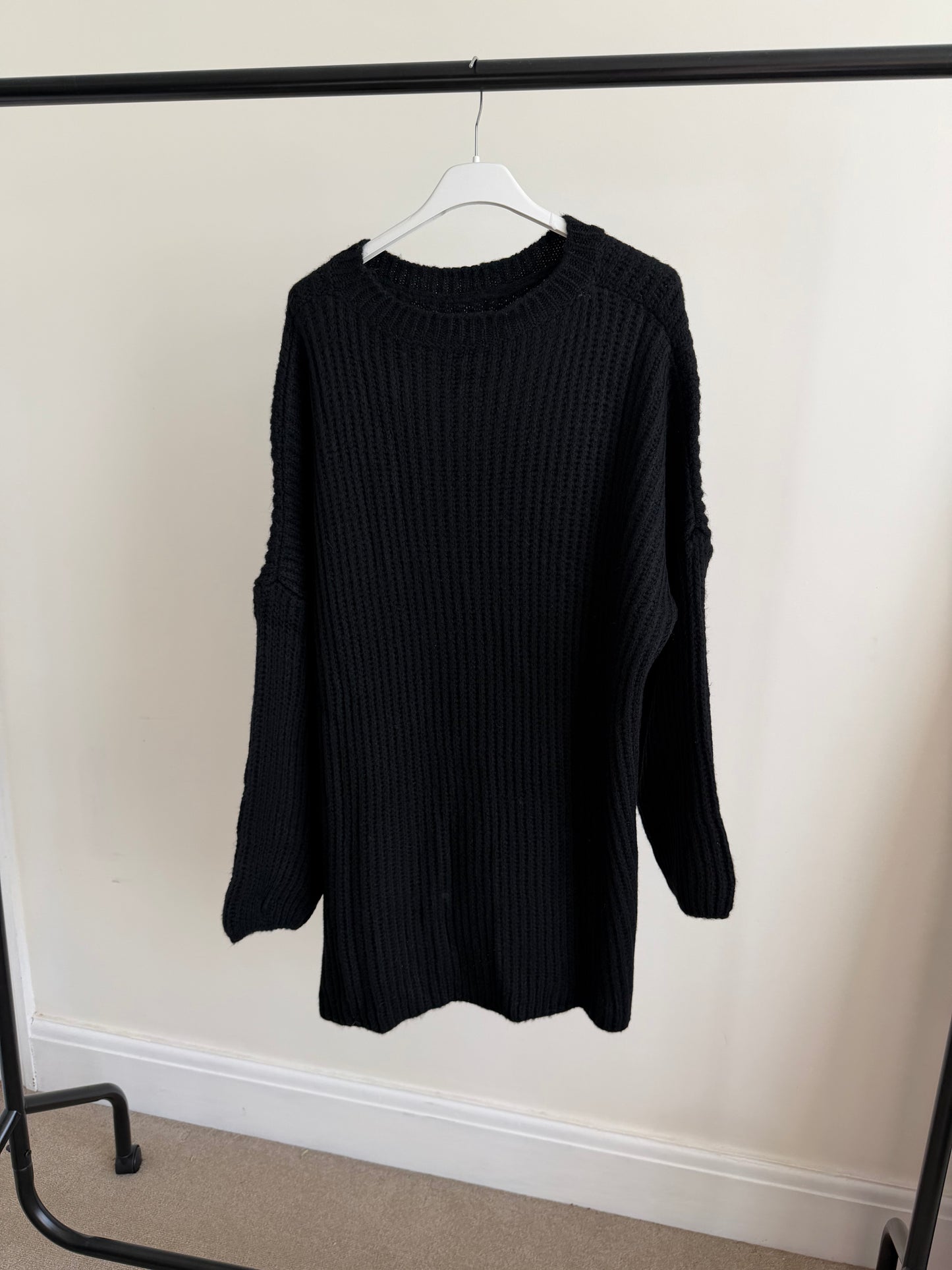Mia Longline Knit - Black