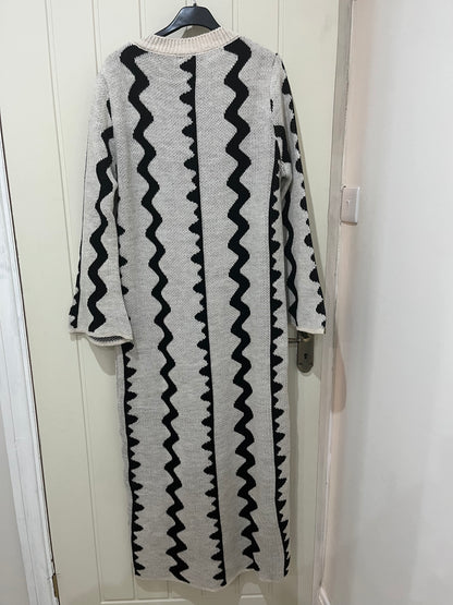 Sofia Knit Jumper Dress - Off White