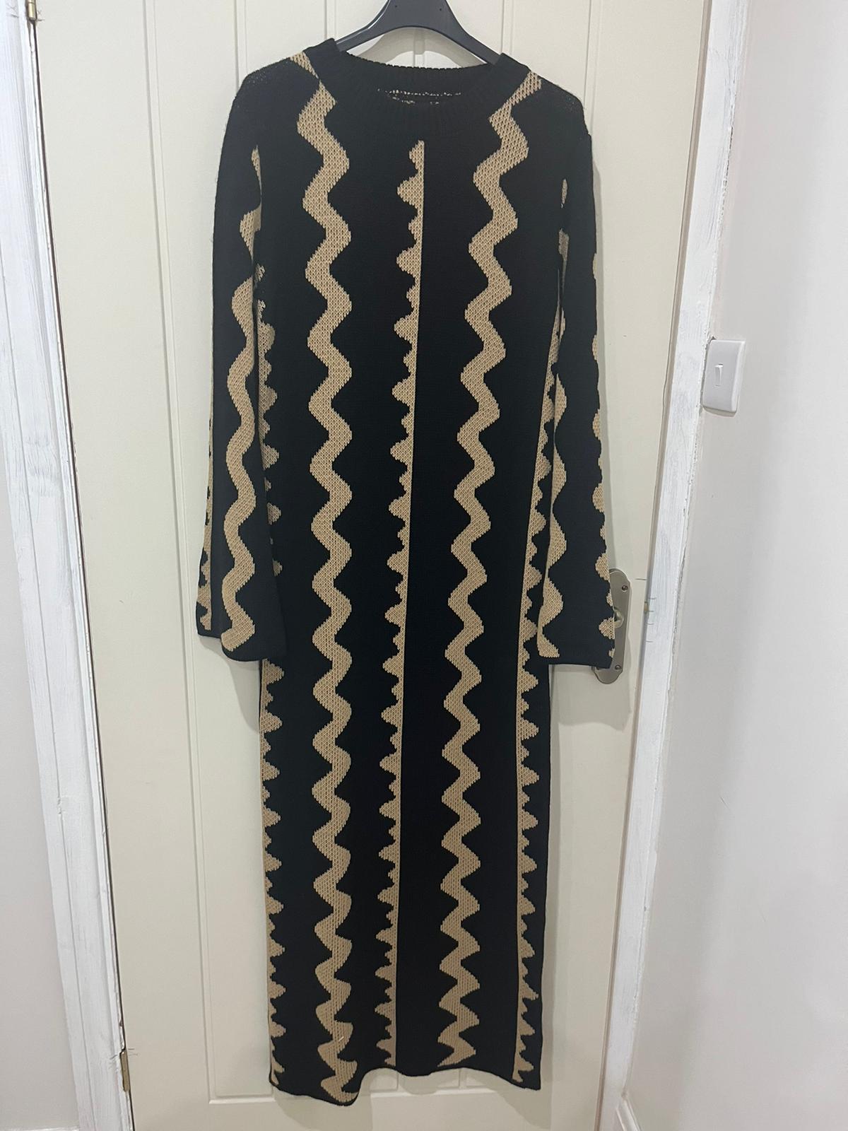 Sofia Knit Jumper Dress - Black